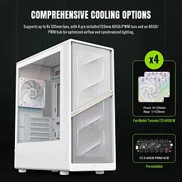 Корпус GameMax Aeris 330 MW White [177624] - мініатюра 7