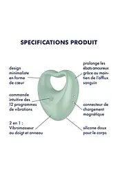 Віброкільце - Satisfyer Perfect Pair 3 Green - мініатюра 4