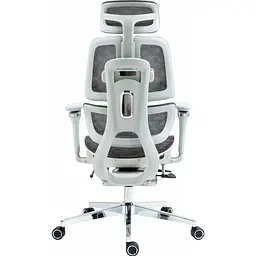 Офісне крісло GT Racer B-2450 White/Gray [121431] - мініатюра 8