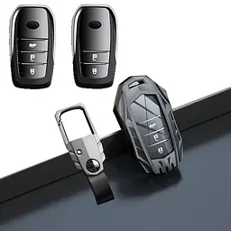 Чохол для автоключів Toyota із карабіном темний хром оригінал (YA0038) - мініатюра 2