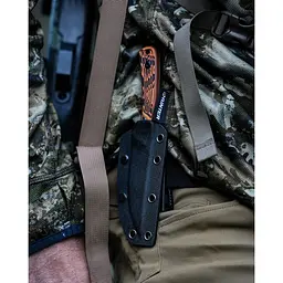 Ніж фіксований туристичний Civivi Carveth (9,1 см) AEB-L / G10 помаранчевий/чорний з чохлом - мініатюра 14