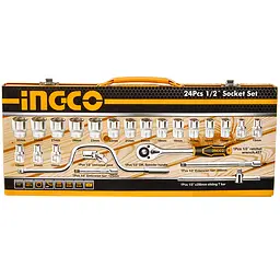 Набір торцевих головок з тріскачкою Ingco Industrial 1/2" 24 предмети (HKTS0243) - мініатюра 7