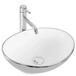 Умивальник Rea Sofia silver/white накладний REA-U0420, Хром