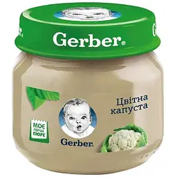Дитяче пюре Gerber Цвітна капуста з 6 місяців 80 г (5900452078662)