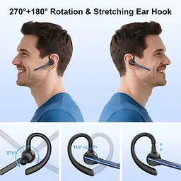 Професійна Bluetooth-гарнітура New Bee M54 чорний - мініатюра 7