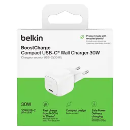 Зарядний пристрій Belkin USB-C PD30W PPS white (WCA008KQWH) - мініатюра 7