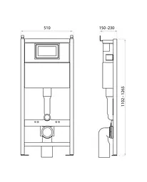 Інсталяція для унітазу Lavita 50 см Lav 100 (5908211494845) - мініатюра 2