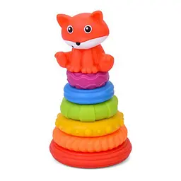 Дитяча іграшка Пірамідка Лисичка 638-112(Orange) 18,5 см, 6 кілець