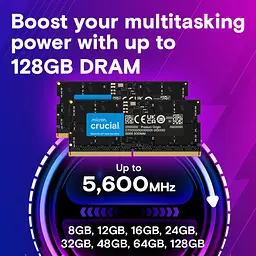 Модуль пам'яті DDR5 Crucial 2x64GB 5600MHz Black (CT2K64G56C46S5) [173658] - мініатюра 3