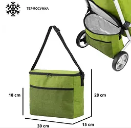 Сумка-візок ShoppingCruiser 3 Wheels Green (650071) - мініатюра 4
