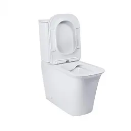 Унітаз-компакт Qtap Nando безободковий з сидінням Soft-close QT12221222AW - мініатюра 3