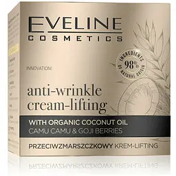 Крем-ліфтинг Eveline Organic Gold, проти зморшок, 50 мл - мініатюра 2