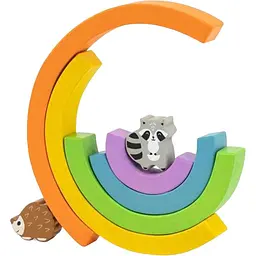 Дерев'яна гра-балансир Viga Toys Веселка (44590) - мініатюра 2
