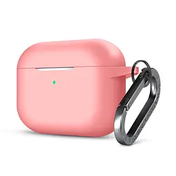 Силіконовий чохол для навушників Apple AirPods Pro, Hang Case, рожевий, ультратонкий захисний кейс товщиною 2 мм, захист від подряпин, пилу та ударів, компактний, з карабіном для кріплення, ArmorStandart (ARM56054)