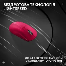 Мишка Logitech G Pro X Superlight 2 Lightspeed Wireless Magenta (910-006797) - мініатюра 9