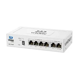 PoE-комутатор 6-портовий некерований Wiking WK-PS206 V2, 4x100Mbps PoE, 2x100Mbps Uplink, 45W (73-00270)