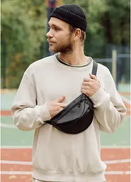 Поясна сумка бананка Sambag Urban SKHm чорний 24 х 15 х 8 см (85151001m)