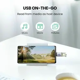 Адаптер UGREEN US270 OTG Type-C to USB 3.0 з карабіном Space Gray (50283) - мініатюра 6