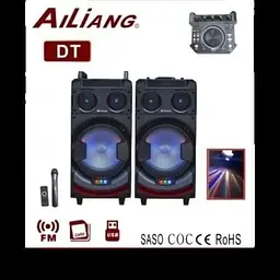 Портативна акустична система Ailiang UF-1021-DT із вбудованою світломузикою та мікрофоном FM+USB+Bluetooth 60 W чорна (UF-1021-DT_6213) - мініатюра 7