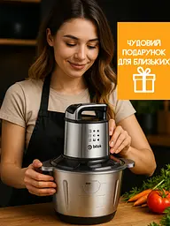 Подрібнювач кухонний Bitek Professional Food Chopper 3 л 2000 Вт - мініатюра 9