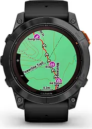 Смарт-годинник Garmin Fenix 7X Pro Solar Edition Slate Gray with Black Band (010-02778-00) [86522] - мініатюра 3