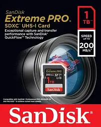 Карта пам'яті SanDisk 1 TB SDXC UHS-I U3 V30 Extreme PRO (SDSDXXD-1T00-GN4IN) - мініатюра 4