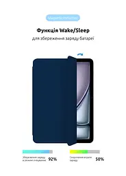 Чехол-книжка для планшета Apple iPad Air 11 (2024), Original Smart Case, midnight blue, 11 , подставка на планшет, искусственная кожа, микрофибра, магнитная крышка с автоотключением экрана, ArmorStandart (ARM78295) - мініатюра 4
