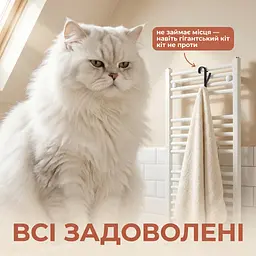 Гачок для рушника на радіатор чорний — навісний тримач з АБС-пластику - мініатюра 8