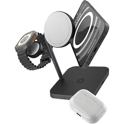 Бездротовий зарядний пристрій Zens 4 in 1 MagSafe + Watch Wireless Charging Station Black (ZEAPDC01/00) - мініатюра 2