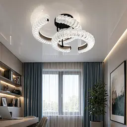 LED люстра Diasha 2509/500+400BK з пультом і декоративною підсвіткою