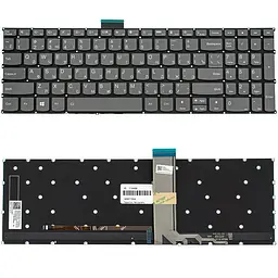 Клавіатура для ноутбука Lenovo (IdeaPad: Slim 7-15 series), rus, чорний, без кадру, підсвічування клавіш