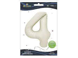 Кулька фольгована цифра PELICAN 40 (100 см) 1 4 молочна