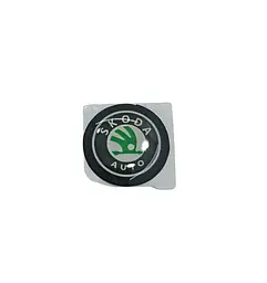 Наклейка з логотипом Skoda №3 для автоключів d=15 мм Пластикова об'ємна (Завод) - мініатюра 2