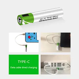 Акумулятор AAA Smartoools 500 mAh мізинчиковий Li-Ion із вбудованою зарядкою Type-C 1.5V Випуклий плюс (19325) - мініатюра 6