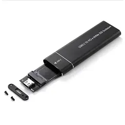 Зовнішня кишеня XON MemoryCase для M.2 NVMe (PCIe) USB 3.1 Type-C Чорний (XSC2C13NV1MG 4340) - мініатюра 2