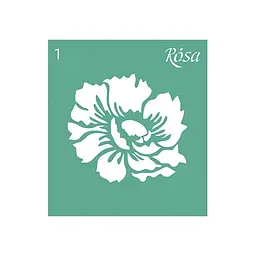Багаторазовий трафарет Rosa 3625101 самоклеючий, №01, 9х10 см, серія "Квіти"