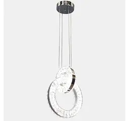 Підвісна кришталева LED-люстра Artlight 7710/2A-CH з двома кільцями, хром, 34 Вт, від 5-12 м² - мініатюра 6