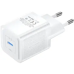 Зарядний пристрій 1xUSB-C 20W GaN+USB-C cable М-М Білий Vention