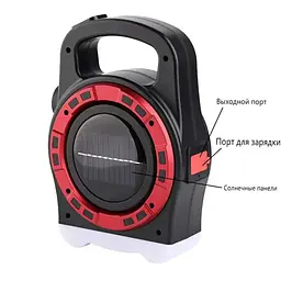 Кемпінговий ліхтар HB-6678L (LED+52SMD+SMD) + сонячна панель + Power Bank + microUSB (3 режими) - мініатюра 5