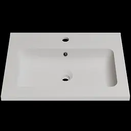 Раковина матова врізна Amidicon Rodeo 60 600x450 з литого каменю RODEO_60_MAT, Білий матовий