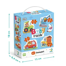 Дитячий пазл 4 в 1 "Baby puzzle. Транспорт" DoDo Toys 300685 набір 4 в 1 - мініатюра 5