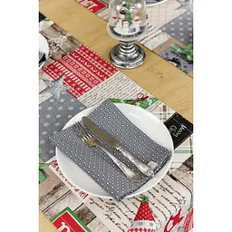 Серветка Прованс Merry Christmas 45х35 см сіра (31381) - мініатюра 4