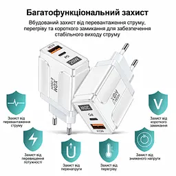 Зарядний пристрій XON PowerCharge 20W (PD20) USB Type-C (PCWA020020A1С1W 6143) Білий - мініатюра 3