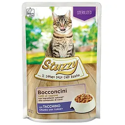Консерви для стерилізованих котів Stuzzy Cat Sterilized Turkey індичка в соусі 85г