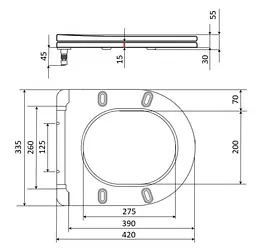 Сидіння для унітазу Qtap Presto з мікроліфтом Slim QT26991217AW - мініатюра 4