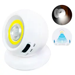 Світильник настінний LED SmartLight ML-03, з датчиком руху, акумуляторний, білий, 3 Вт, 9×7.5×7.5 см - мініатюра 2
