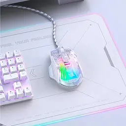 Комп'ютерна мишка Onikuma ігрова дротова для ПК C93 RGB підсвітка 12800 DPI для ноутбука прозорий корпус - мініатюра 8