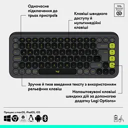 Клавіатура Logitech POP Icon Keys Bluetooth UA Graphite (920-013157) [118957] - мініатюра 10
