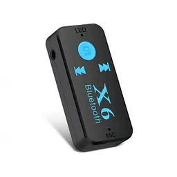 Бездротовий AUX MP3 WAV авто ресивер магнітоли адаптер Bluetooth 4.1 + EDR приймач UKC X6 6948 чорний - мініатюра 3