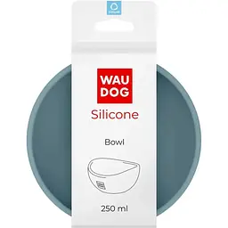 Миска для котів та малих порід собак Waudog Silicone, 250 мл, сіра - мініатюра 4